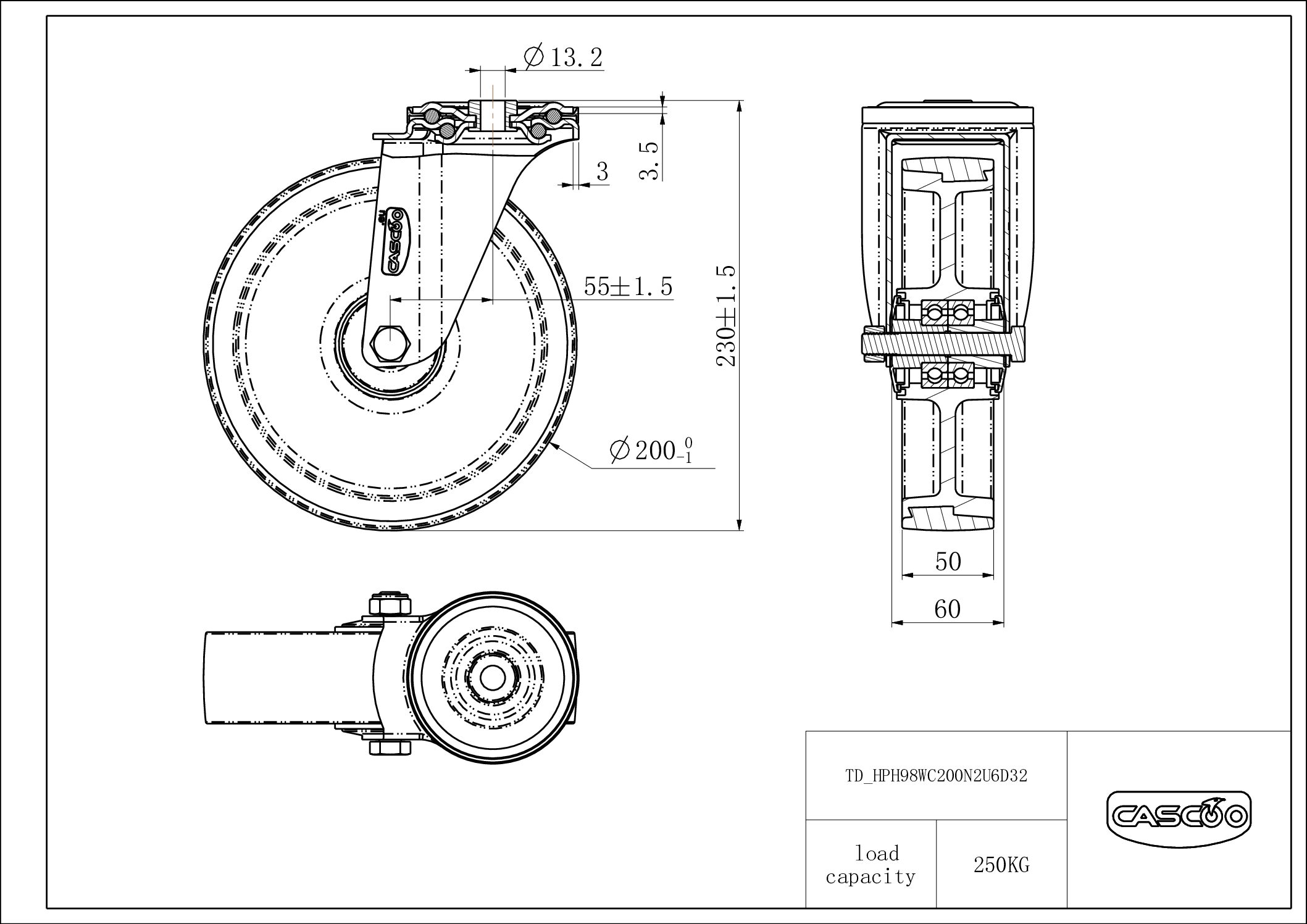 HPH98WC200N2U6D32_drawing Rattakomplekt HPH98WC200N2U6D32