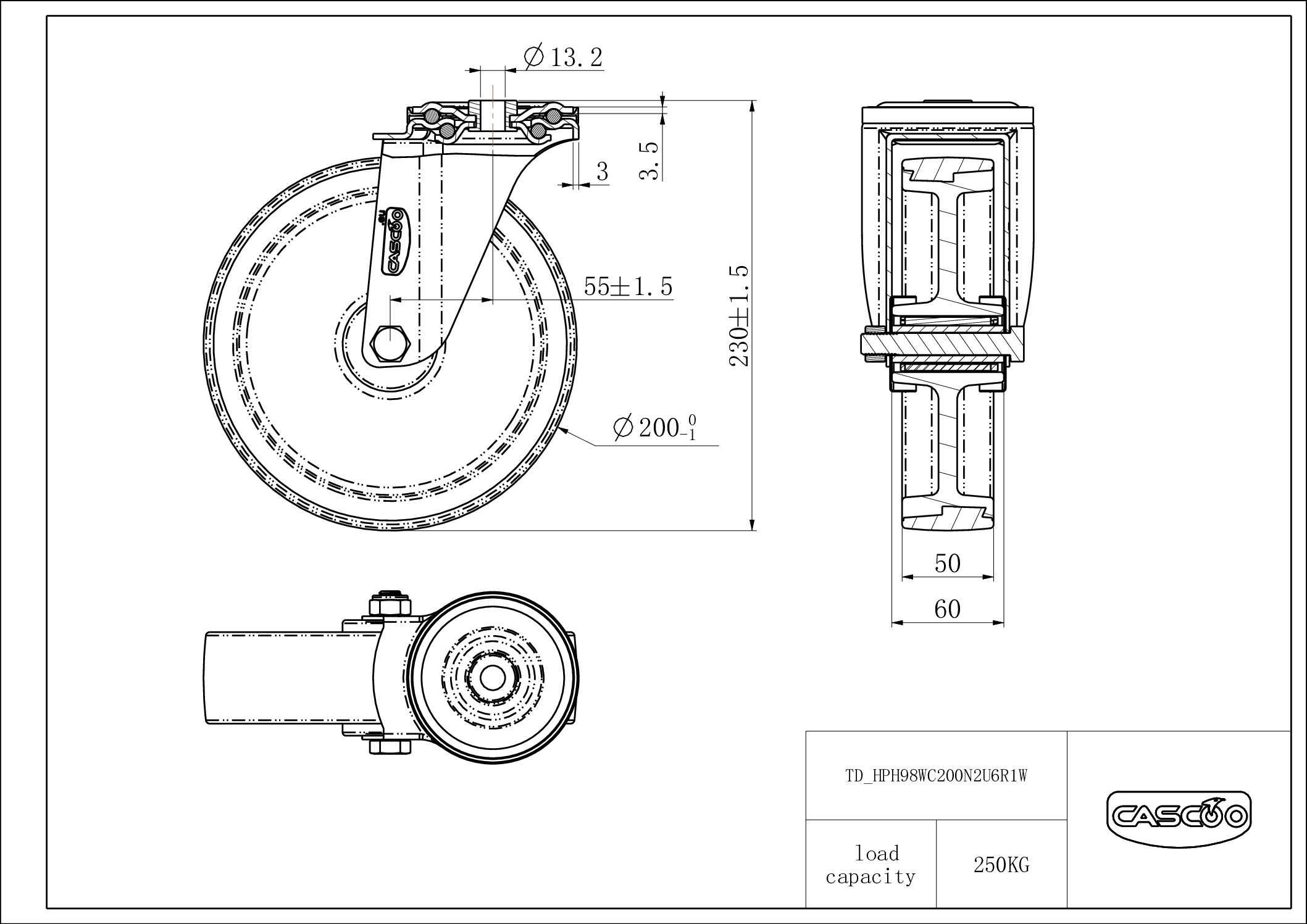 Castor HPH98WC200N2U6R1W