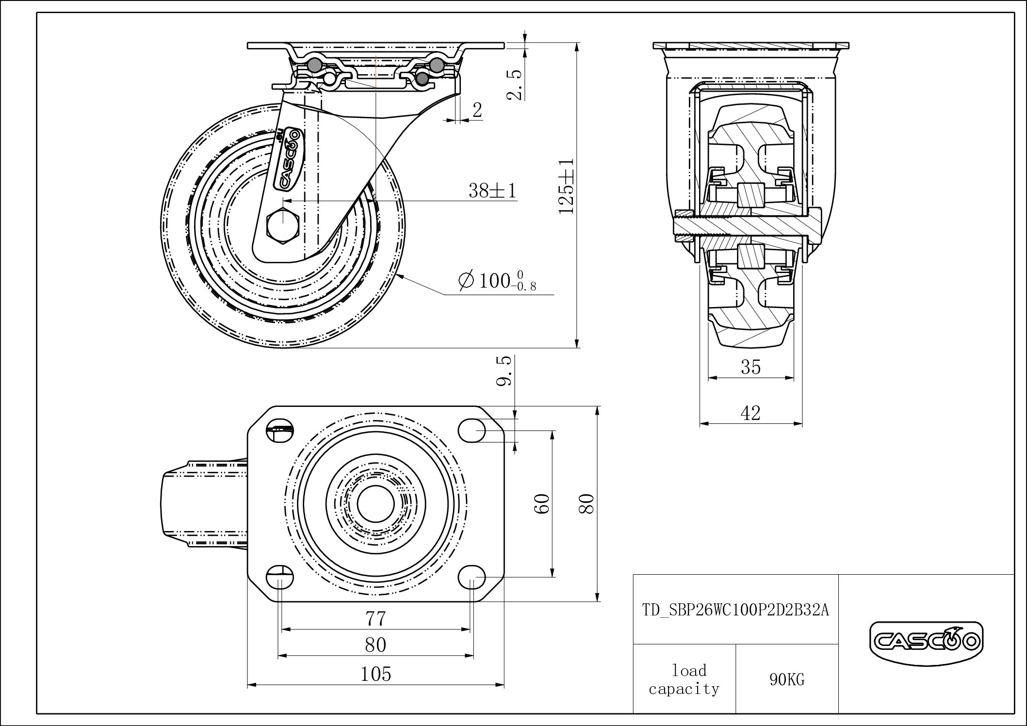Castor SBP26WC100P2D2B32A