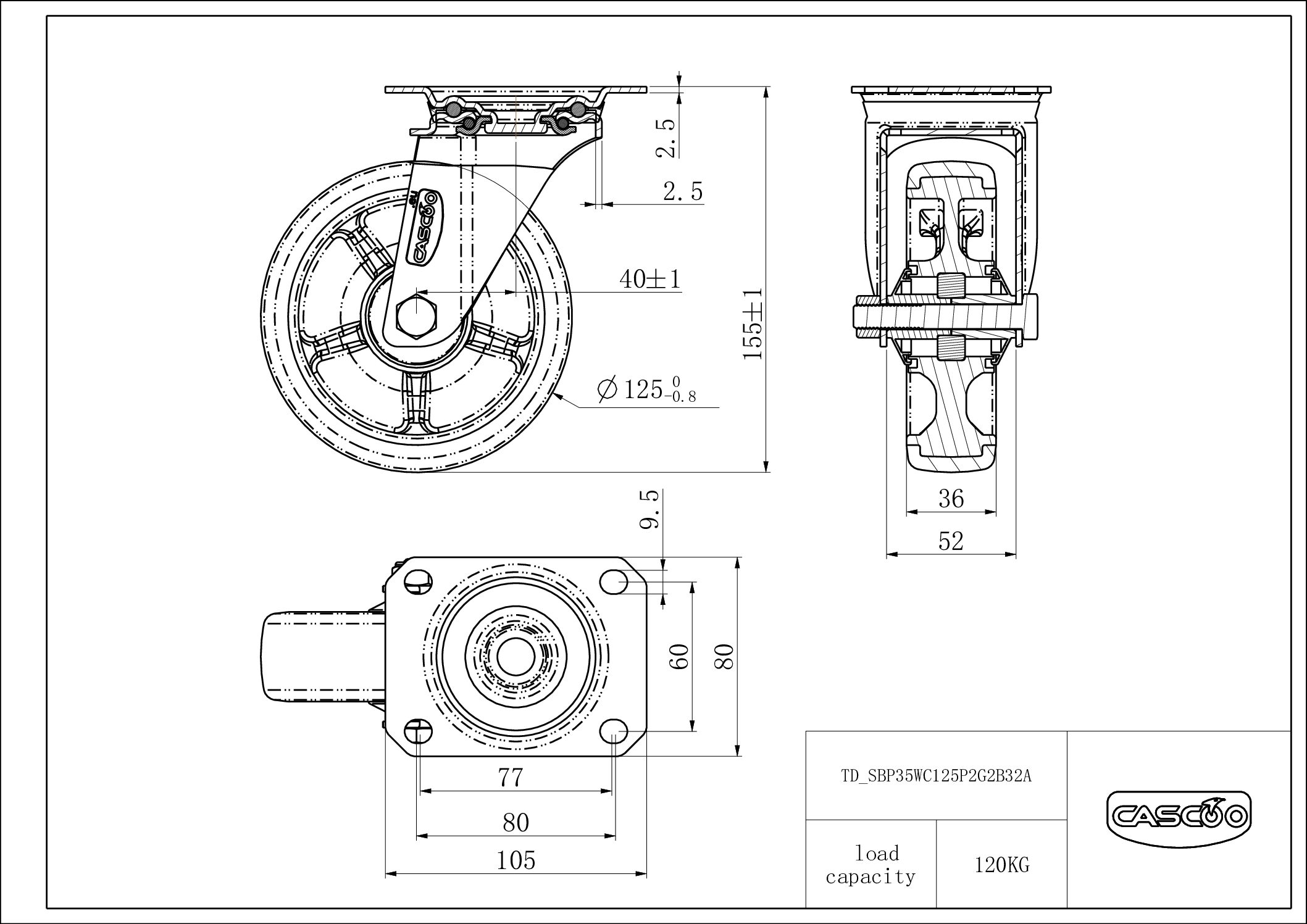 Rattakomplekt SBP35WC125P2G2B32A