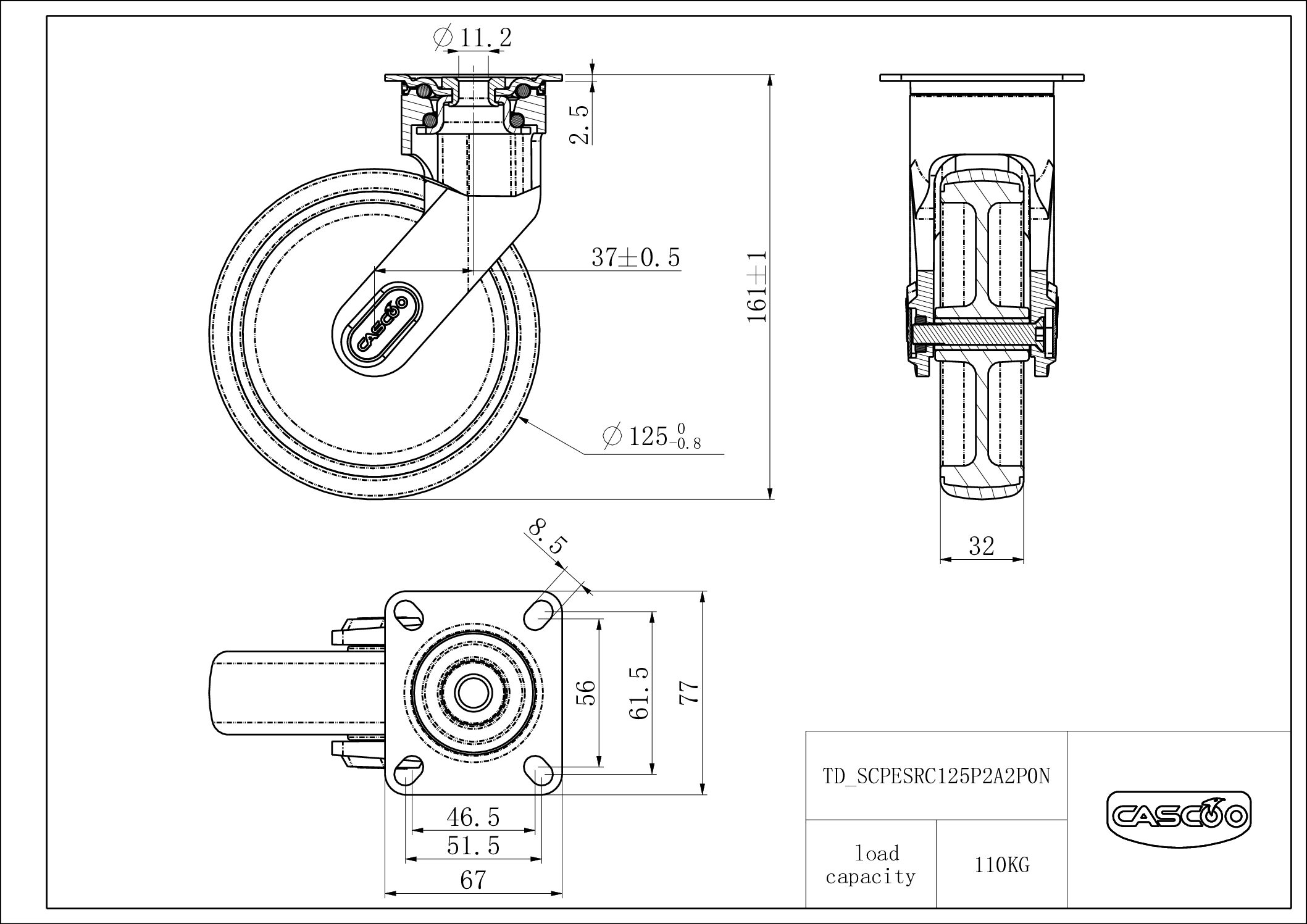 SCPESRC125P2A2P0N_drawing Castor SCPESRC125P2A2P0N