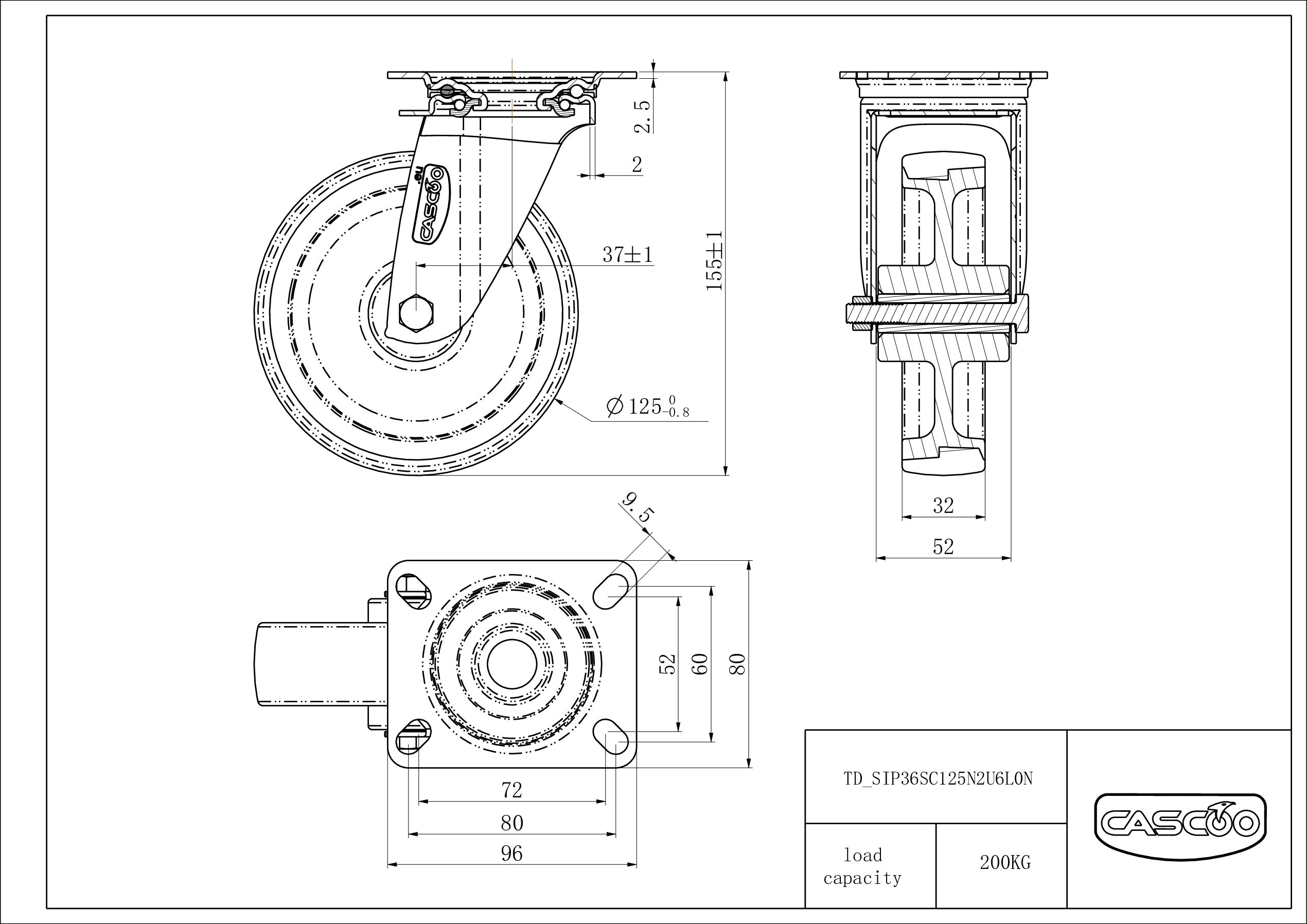 SIP36SC125N2U6L0N_drawing Castor SIP36SC125N2U6L0N