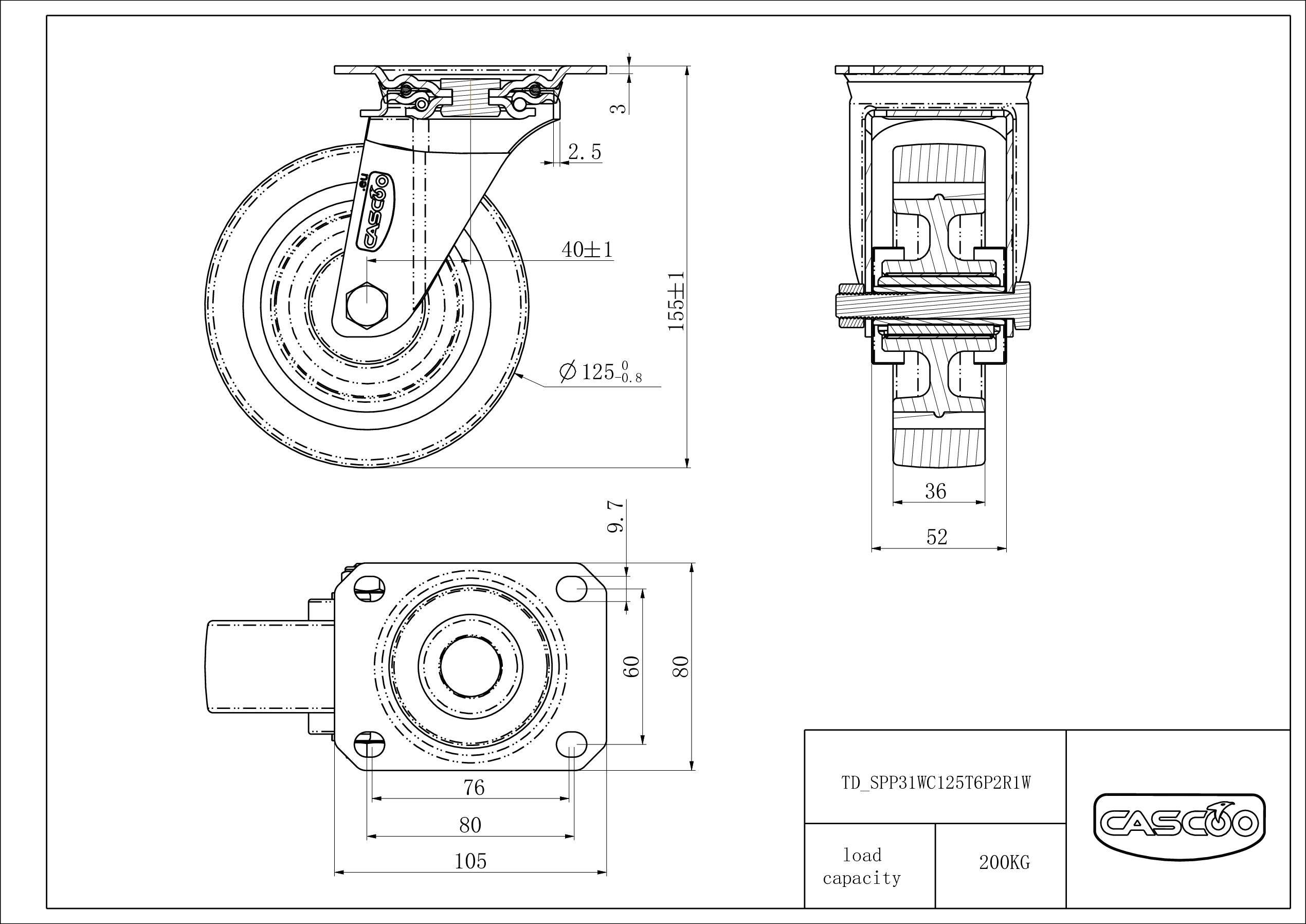 Castor SPP31WC125T6P2R1W