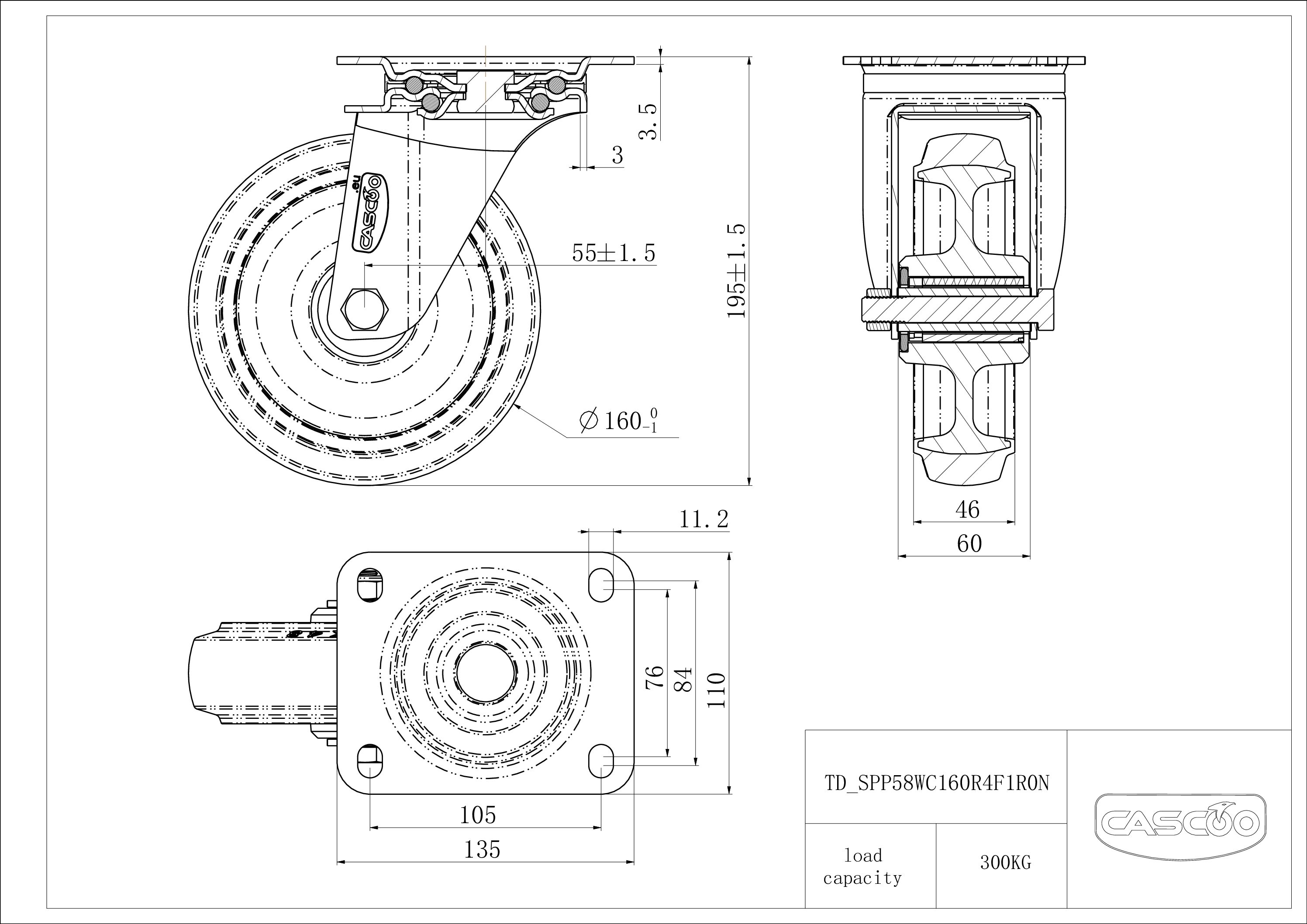 Rattakomplekt SPP58WC160R4F1R0N