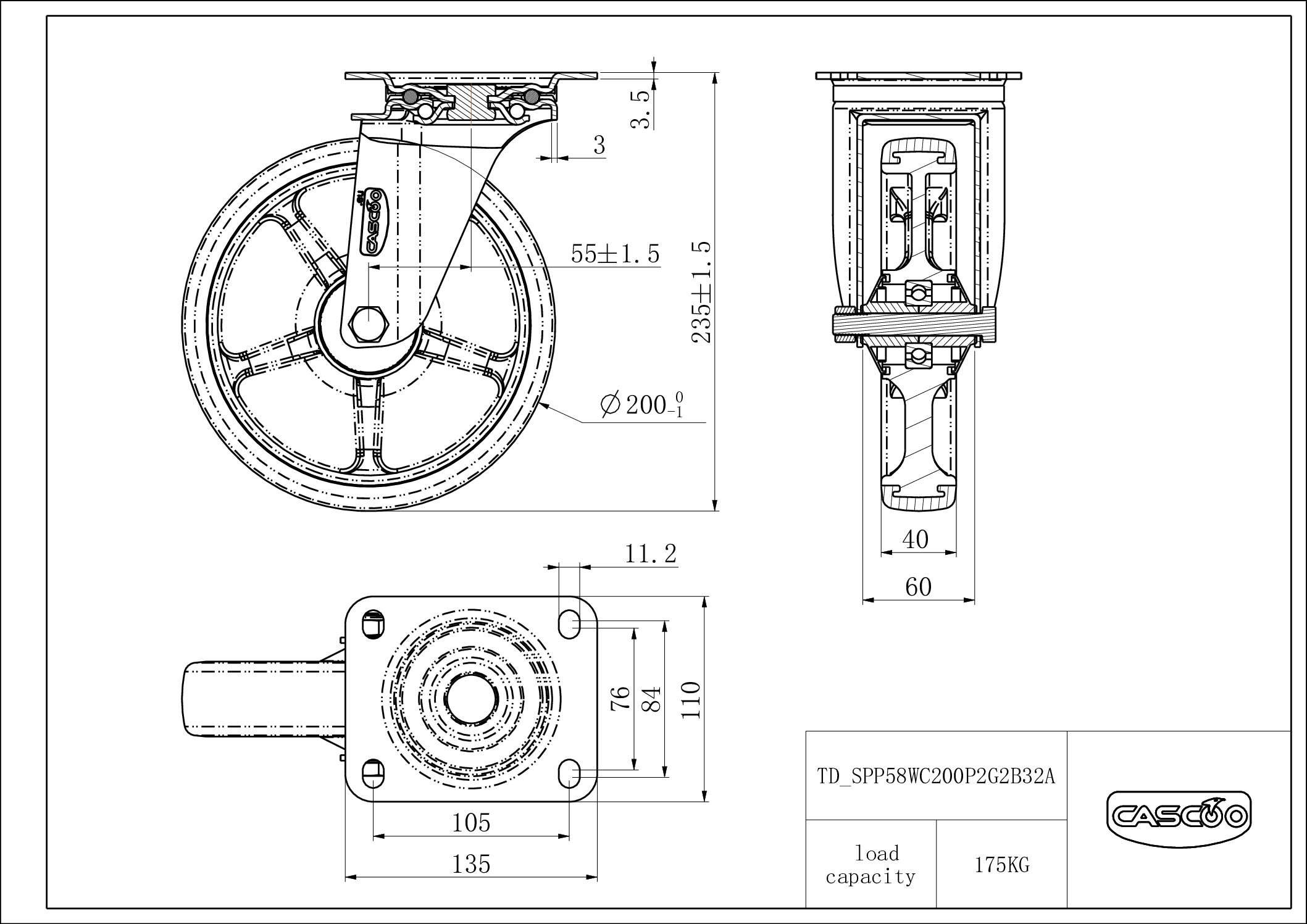Rattakomplekt SPP58WC200P2G2B32A