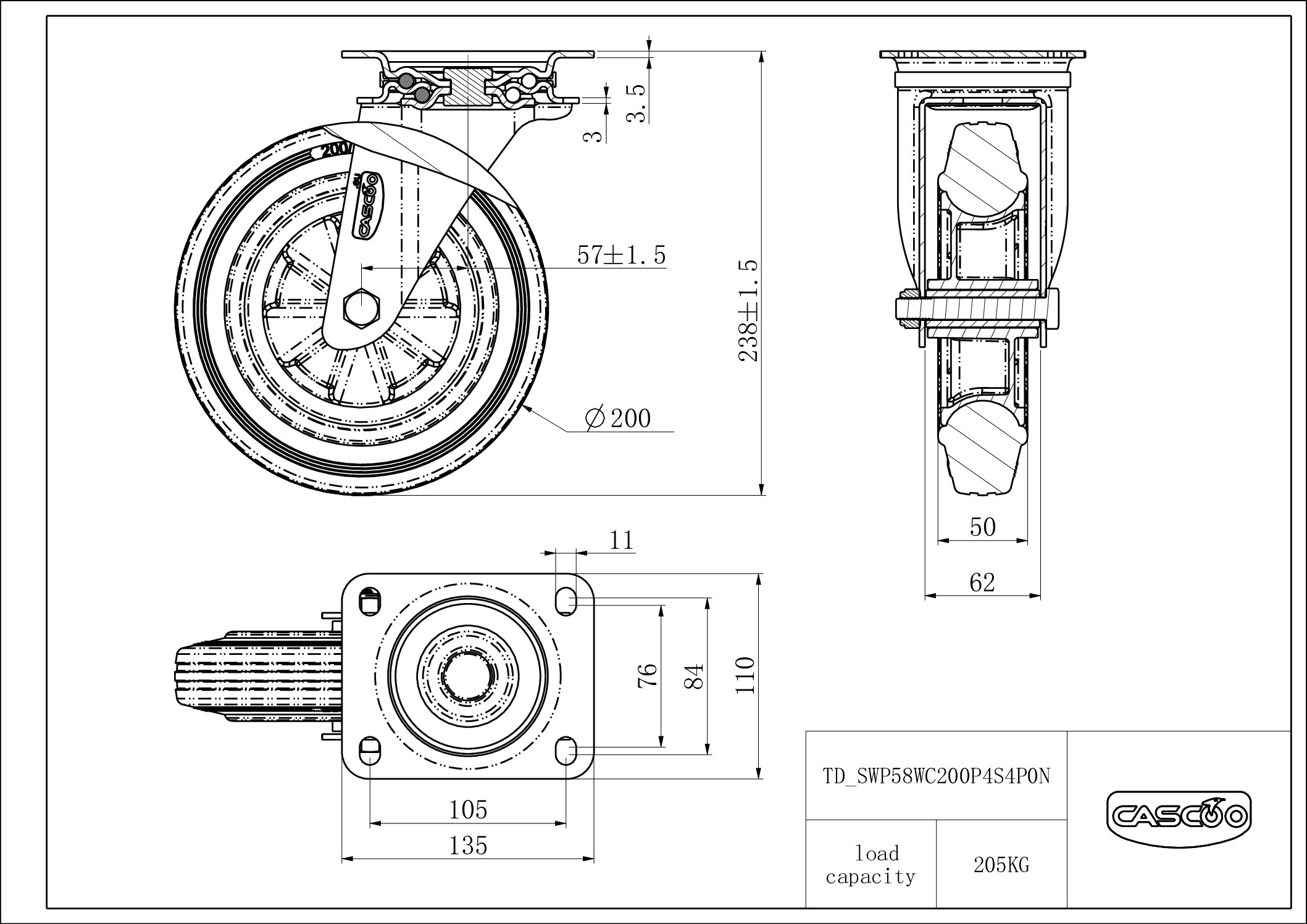 Castor SWP58WC200P4S4P0N