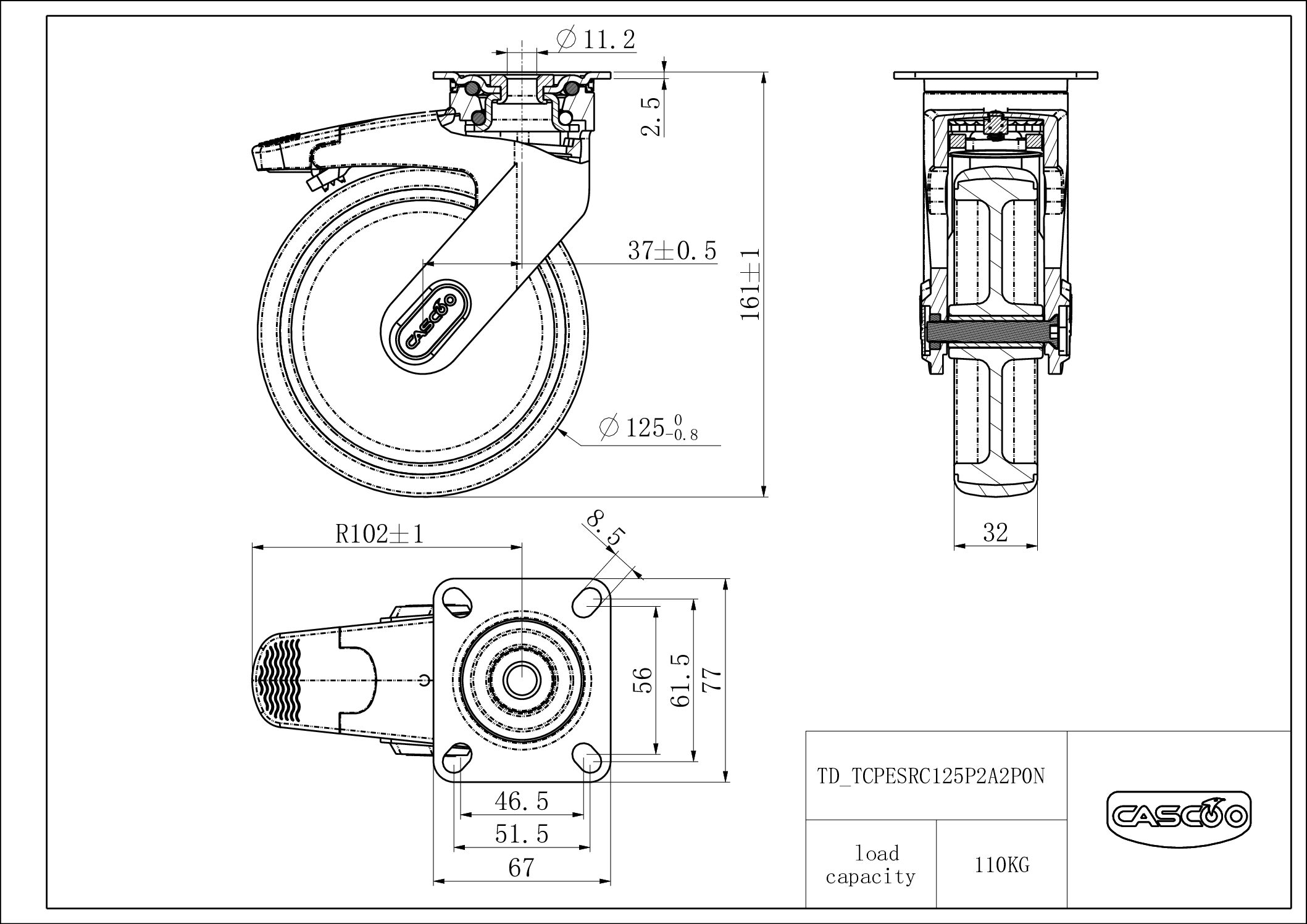 Castor TCPESRC125P2A2P0N