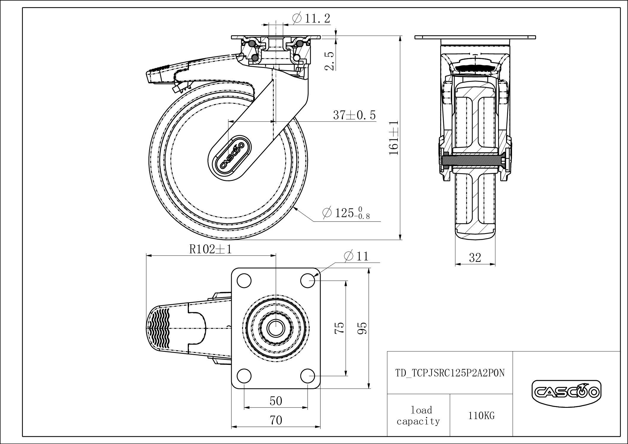 Castor TCPJSRC125P2A2P0N