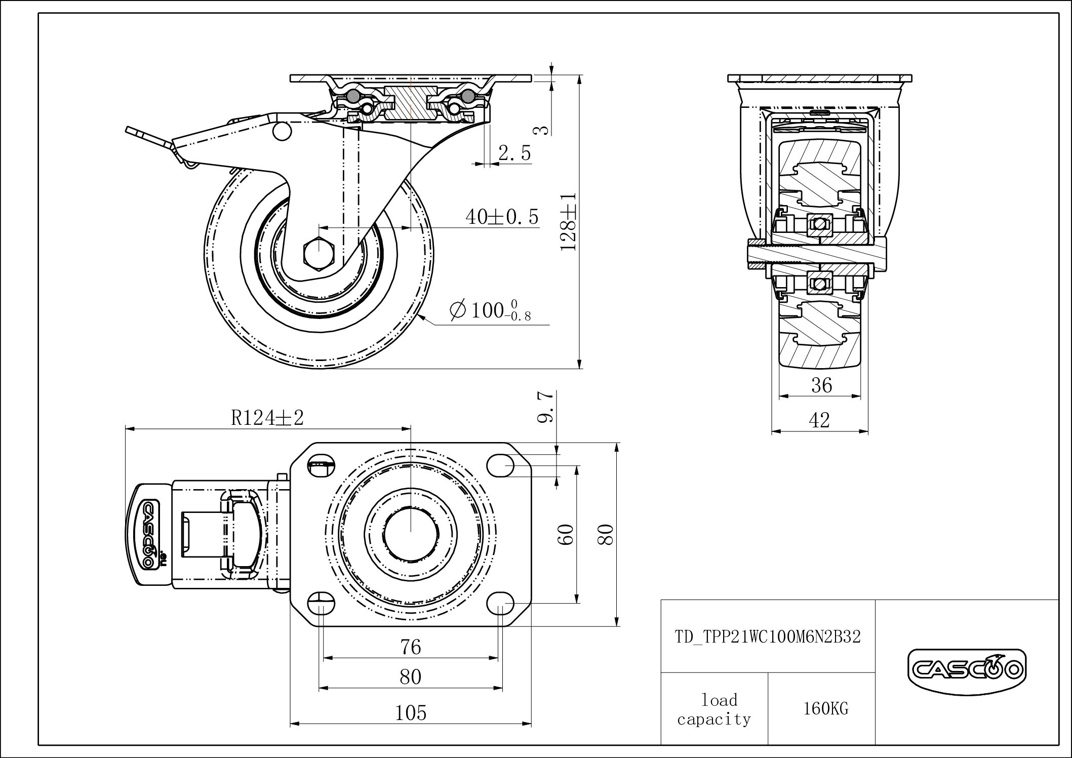 Rattakomplekt TPP21WC100M6N2B32