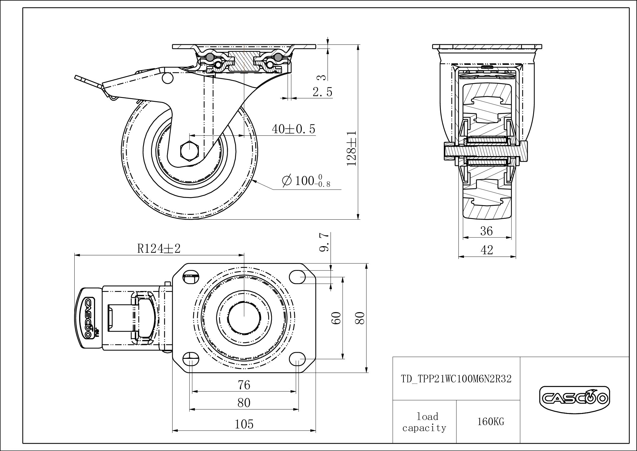 Rattakomplekt TPP21WC100M6N2R32
