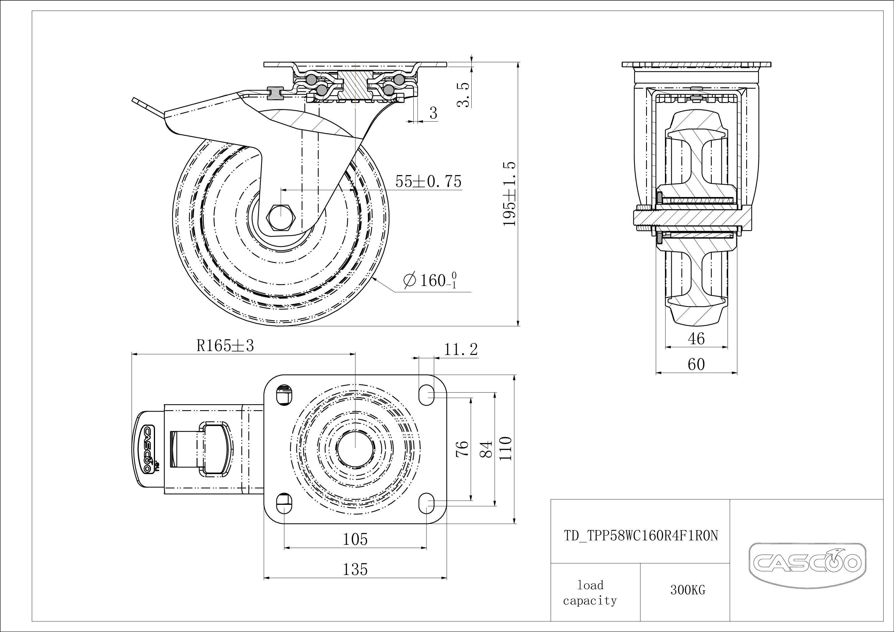 Castor TPP58WC160R4F1R0N