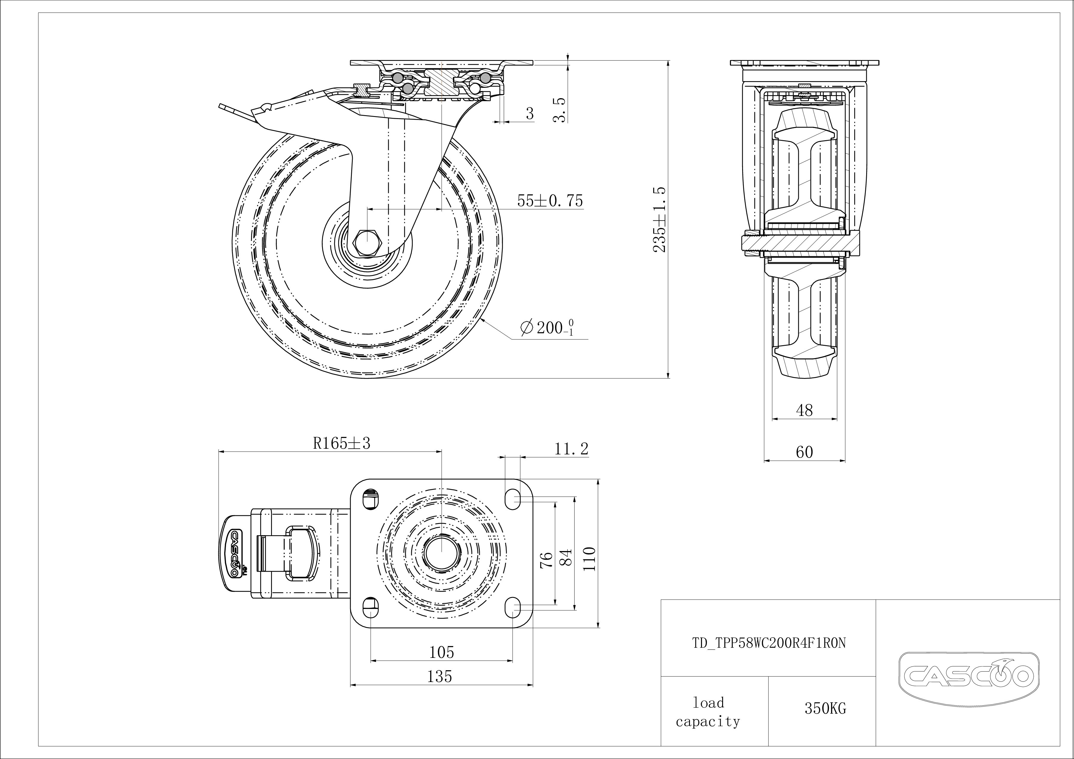 Castor TPP58WC200R4F1R0N