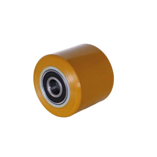 085SWU5D0N-75 brown hand pallet truck wheel, 85 x 75 mm, steel rim with CPU tread